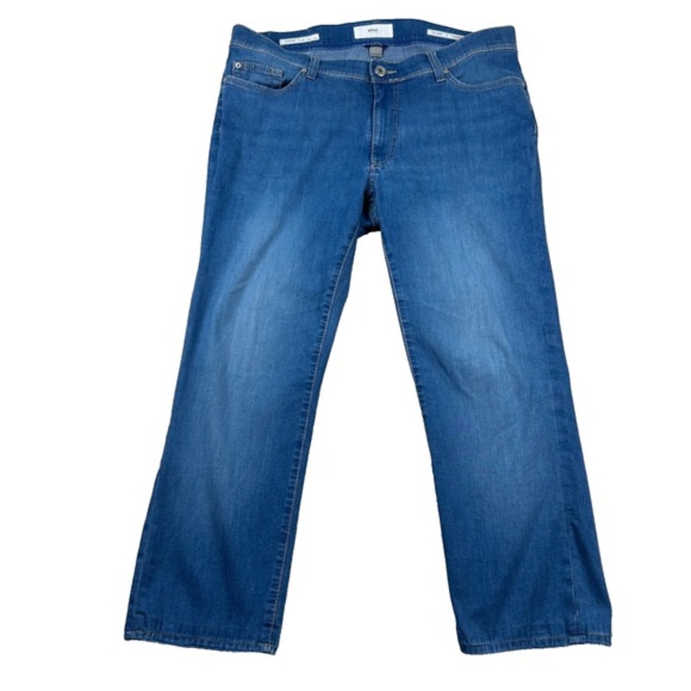 Brax Pants Mens 36x25‎ Cadiz Blue Planet Ultralight Crop Capri Straight Stretch